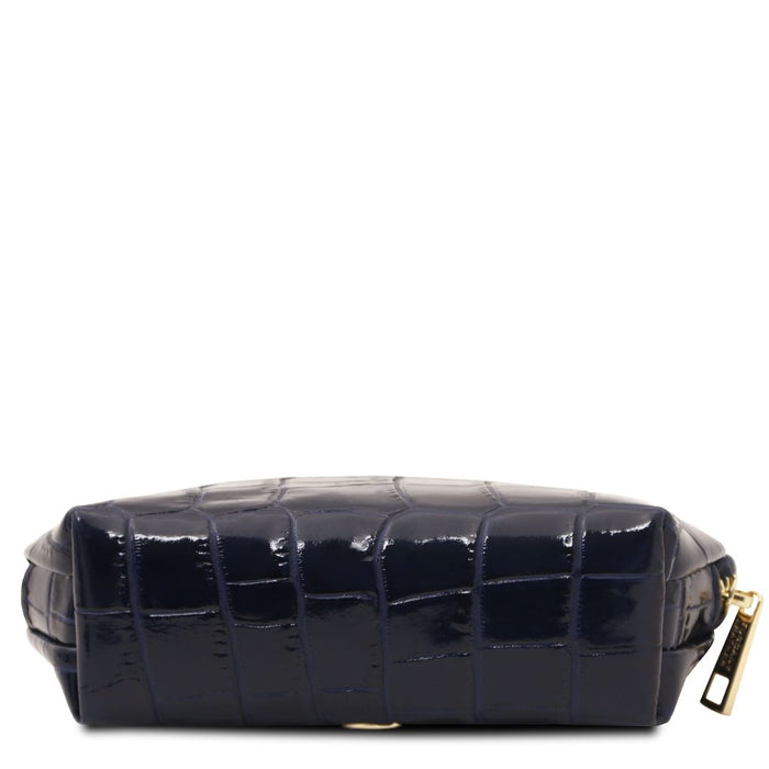 Vera - Croc Print Leather Toiletry Case (TL142514)