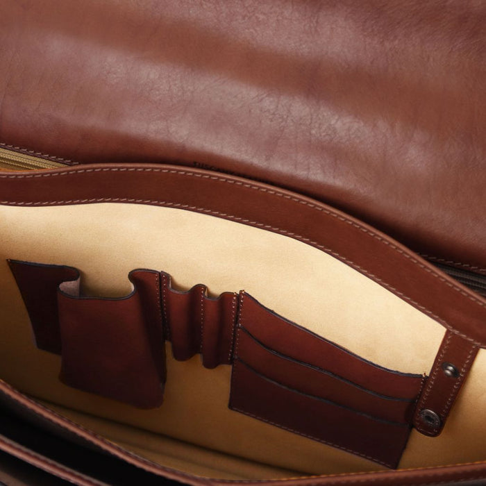 Cremona - Leather Briefcase 3 Compartments (TL142448)