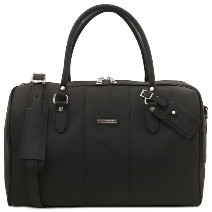 Lisbona - Travel leather duffle bag - Small size (TL142558)