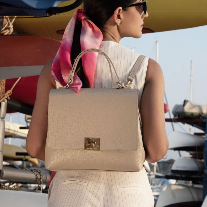 Silene - Leather Convertible Backpack Handbag (TL142152)