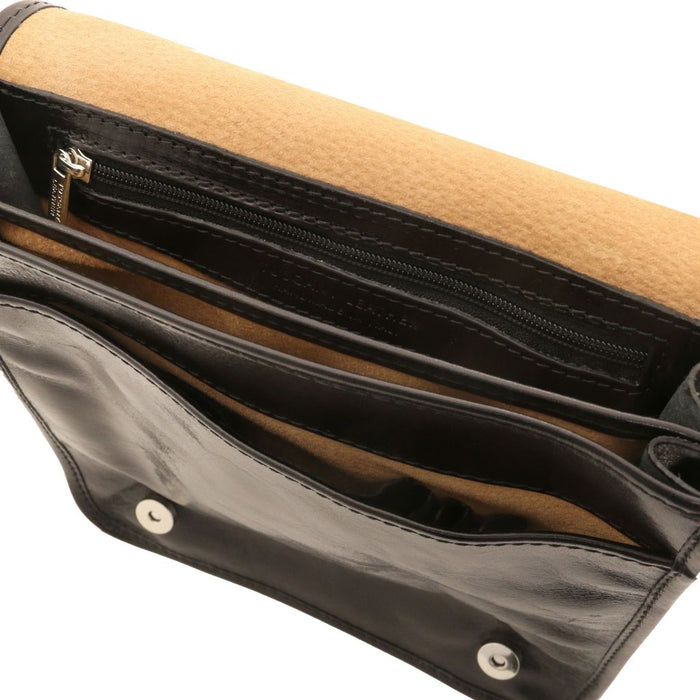 Tl Messenger - Two Compartments Leather Shoulder Bag (TL141255)
