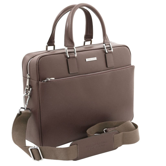 Torino - Saffiano leather laptop briefcase (TL142551)