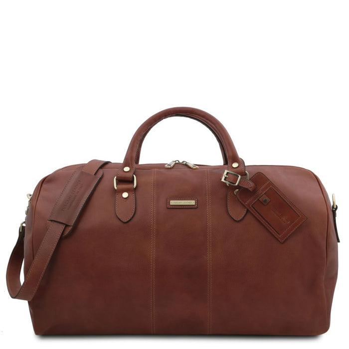 Lisbona - Travel Leather Duffle Bag - Large Size (TL141657)