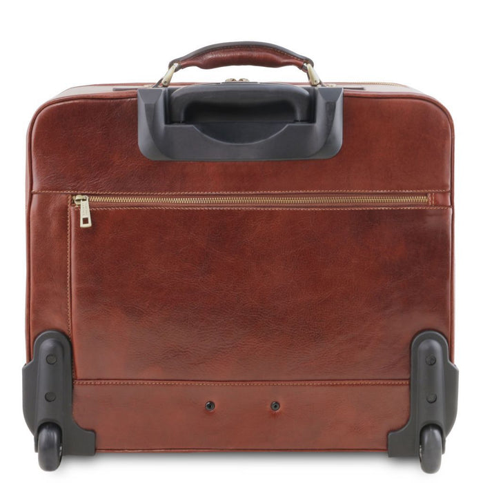Varsavia - Leather Pilot Case With Two Wheels (TL141888)