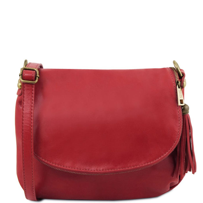 TL Bag - Soft Leather Shoulder Bag With Tassel Detail (TL141223)
