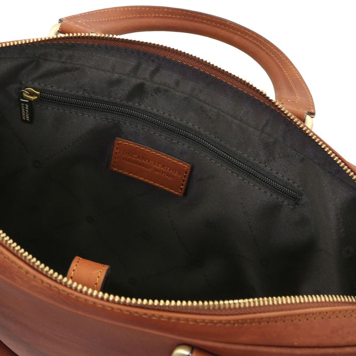Ferrara - Leather laptop briefcase (TL142620)