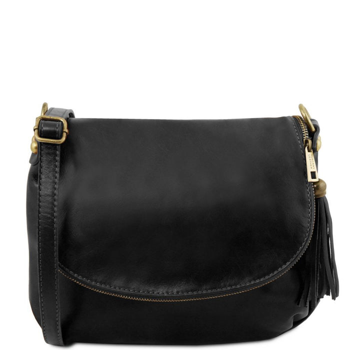 TL Bag - Soft Leather Shoulder Bag With Tassel Detail (TL141223)