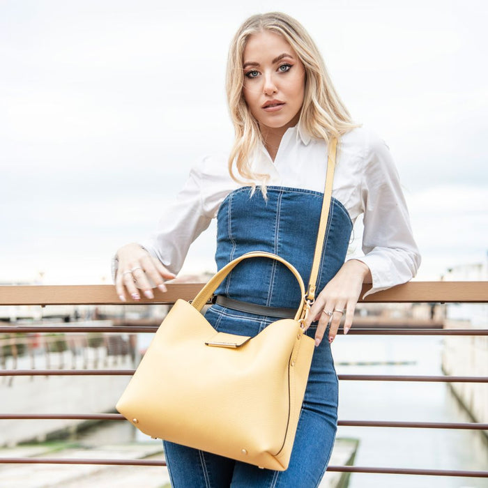 Clio - Leather secchiello bag