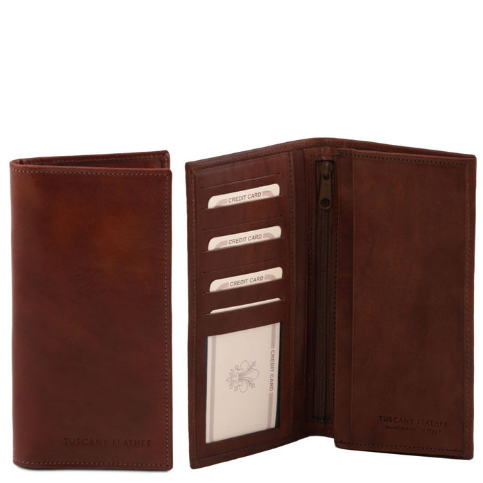Exclusive Vertical 2 Fold Leather Wallet For Men (TL140777)