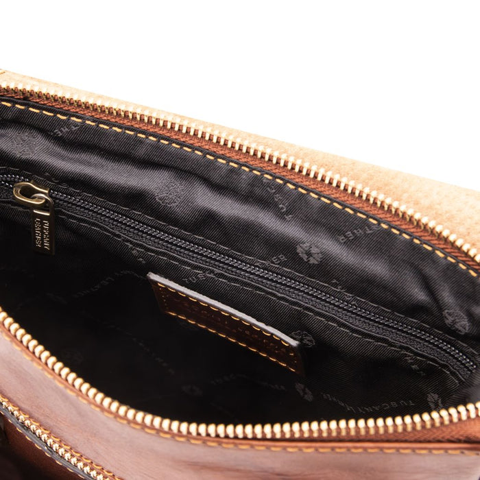 Jimmy - Leather Crossbody Bag For Men With Front Pocket (TL141407)