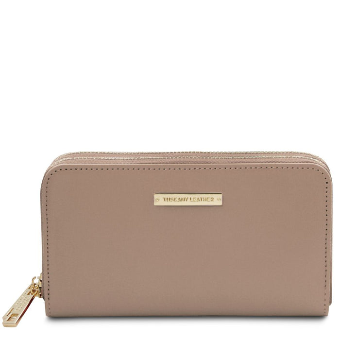 Gaia - Double Zip Around Leather Wallet (TL142343)
