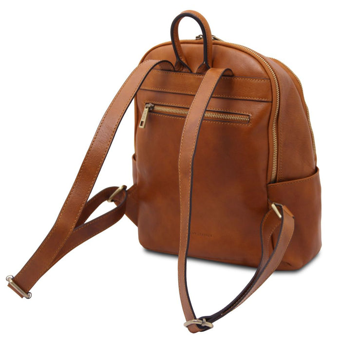 Canberra - 2 Compartments Leather Backpack (TL142460)