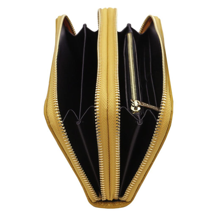 Ada - Double Zip Around Soft Leather Wallet (TL142349)