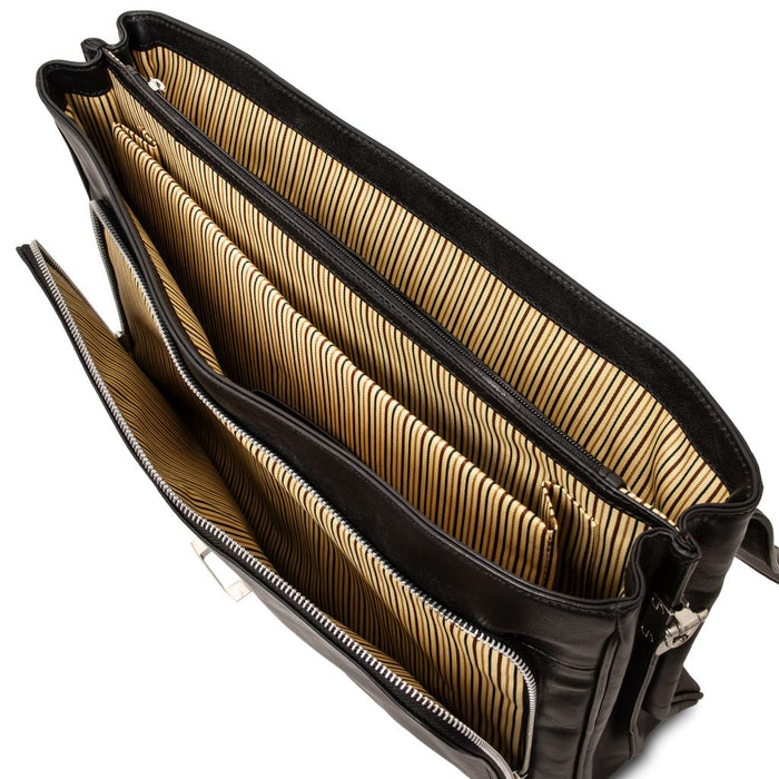 Alessandria - Leather multi compartment TL SMART laptop briefcase (TL140825)