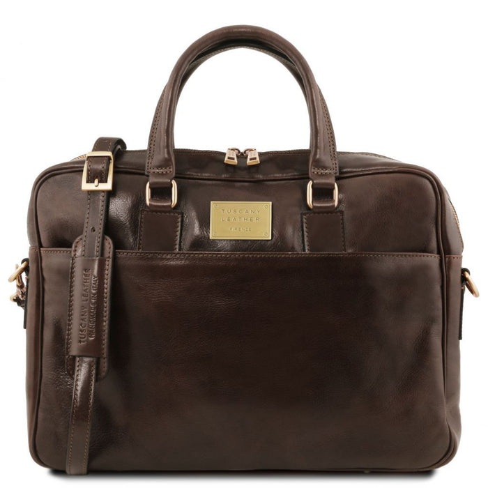 Urbino - Leather Laptop Briefcase With Front Pocket (TL141241)