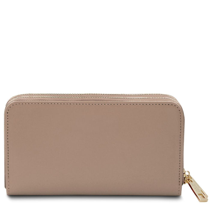 Gaia - Double Zip Around Leather Wallet (TL142343)