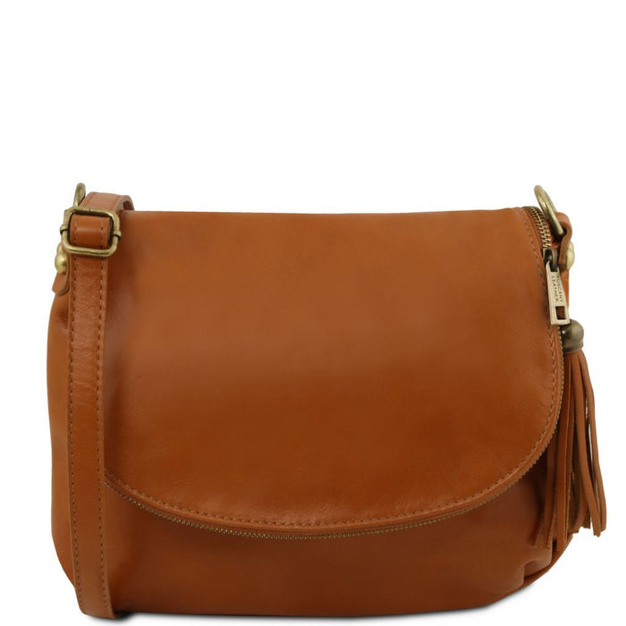 TL Bag - Soft Leather Shoulder Bag With Tassel Detail (TL141223)