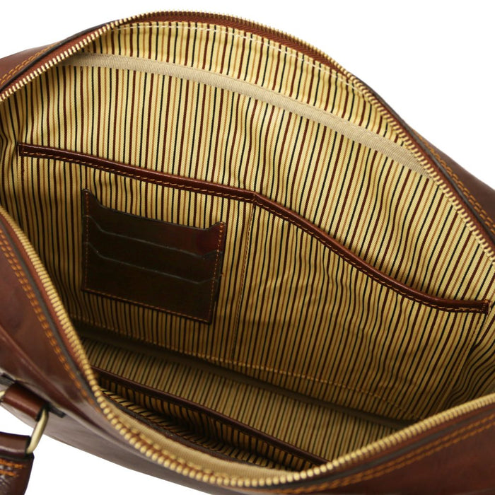 Urbino - Leather Laptop Briefcase With Front Pocket (TL141241)