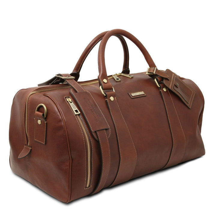 TL Voyager - Travel Leather Duffle Bag - Large Size (TL141794)