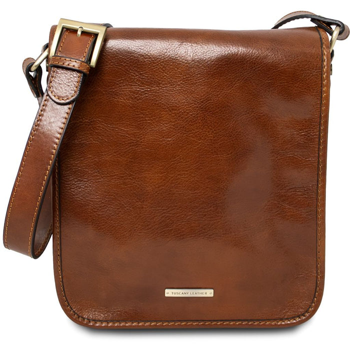 Tl Messenger - Two Compartments Leather Shoulder Bag (TL141255)