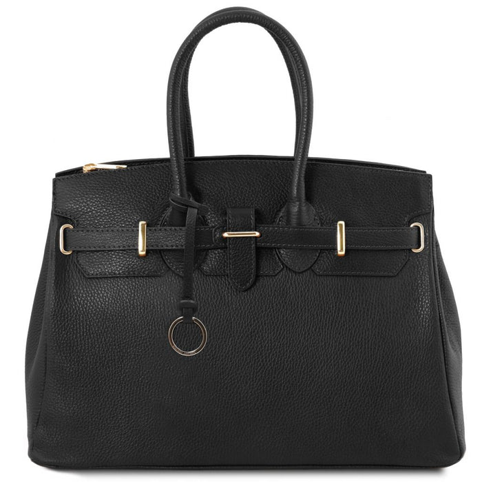 TL Bag - Leather Handbag With Golden Hardware (TL141529)