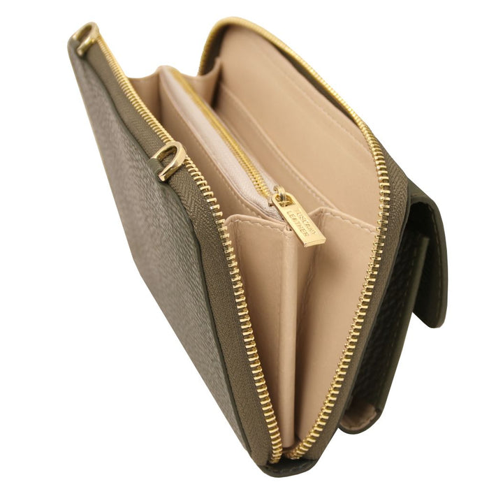 Urania - Leather Wallet/Phone Holder With Strap (TL142433)