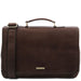 Mantova - Leather Multi Compartment Tl Smart Briefcase With Flap (Tl140326)
