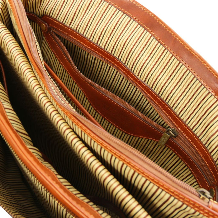 Alessandria - Leather Multi Compartment TL Smart Laptop Briefcase (TL142067)