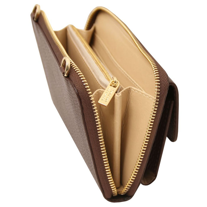 Urania - Leather Wallet/Phone Holder With Strap (TL142433)