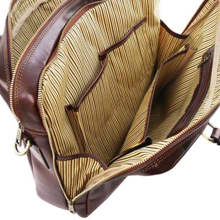 Urbino - Leather Laptop Briefcase 2 Compartments With Front Pocket (TL141894)