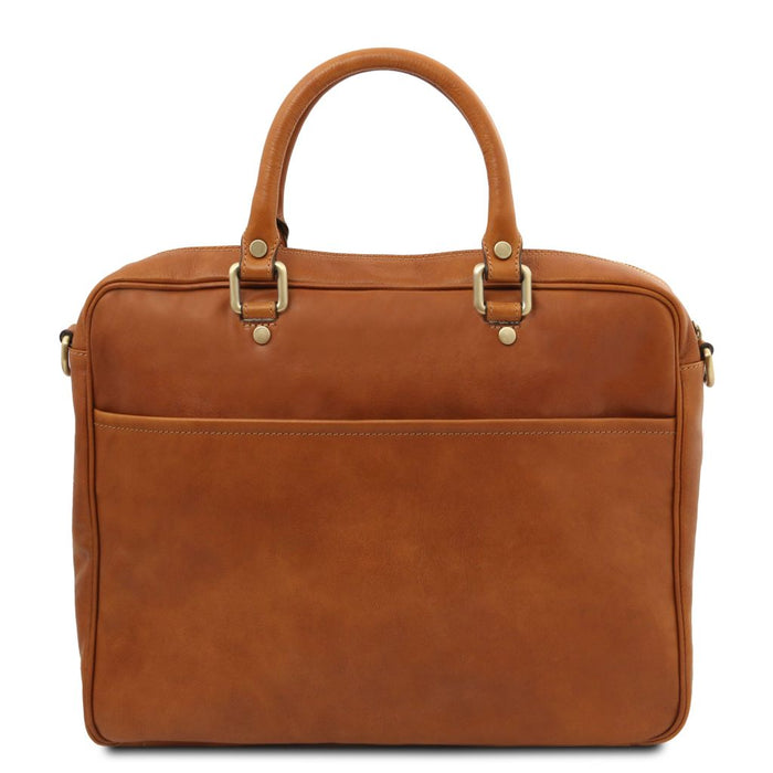 Pisa - Leather Laptop Briefcase With Front Pocket (TL142427)
