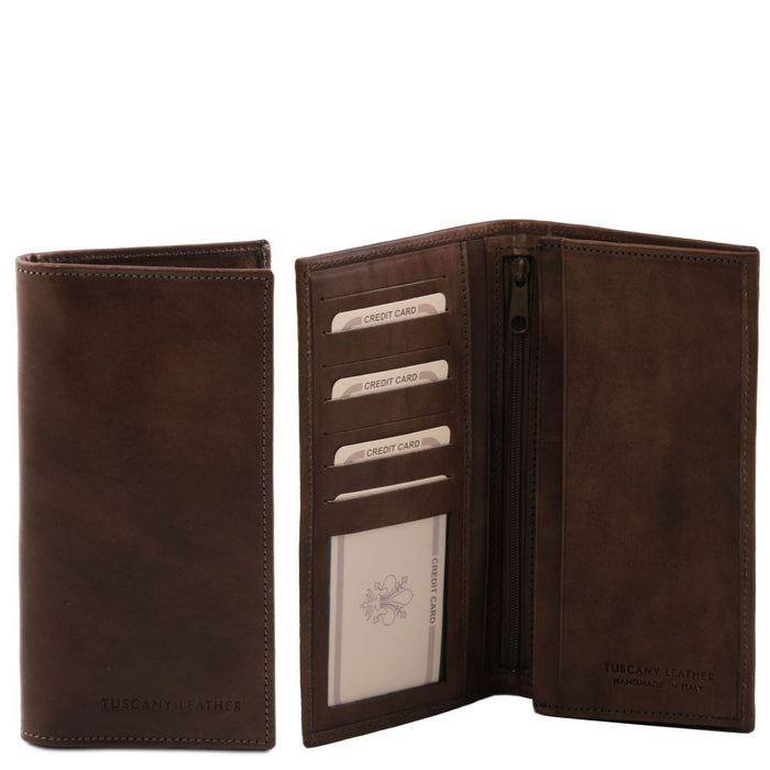 Exclusive Vertical 2 Fold Leather Wallet For Men (TL140777)