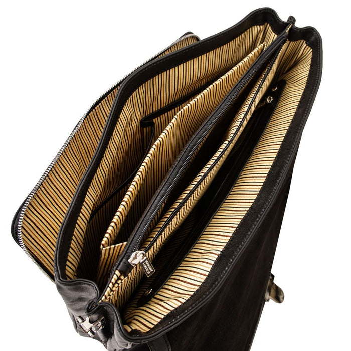 Alessandria - Leather multi compartment TL SMART laptop briefcase (TL140825)