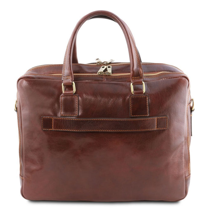 Urbino - Leather Laptop Briefcase 2 Compartments With Front Pocket (TL141894)