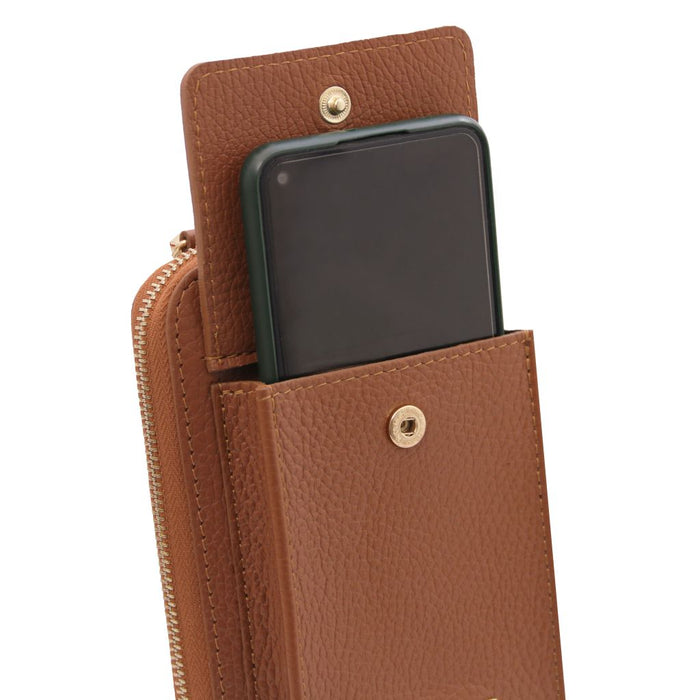 Tl Bag - Leather Wallet/Phone Holder With Strap