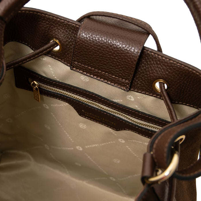 Minerva - Leather Bucket Bag (TL142476)