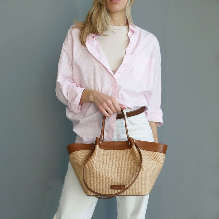 Soleil - Raffia shopping bag (TL142567)