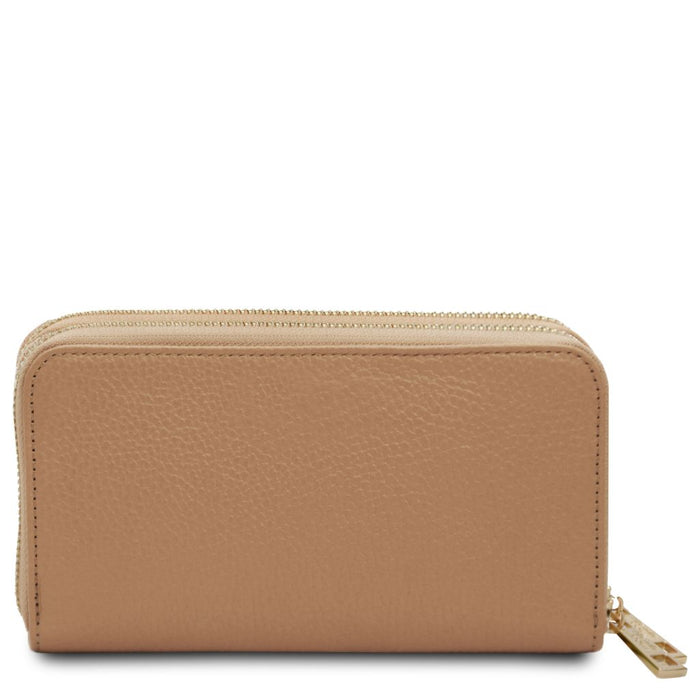 Mira - Double Zip Around Leather Wallet (TL142331)