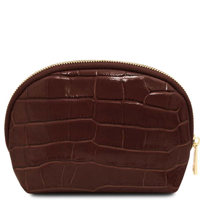 Vera - Croc Print Leather Toiletry Case (TL142514)