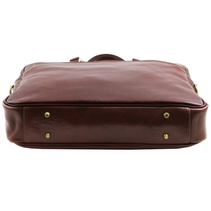 Urbino - Leather Laptop Briefcase With Front Pocket (TL141241)