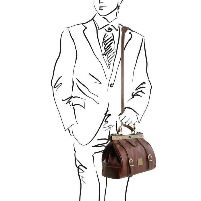 Monalisa - Doctor Gladstone Leather Bag With Front Straps (TL10034)