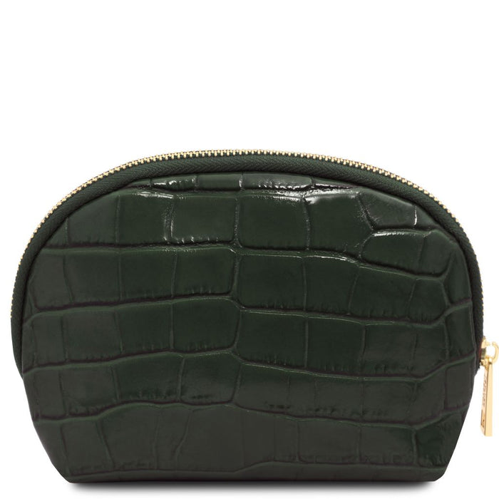 Vera - Croc Print Leather Toiletry Case (TL142514)