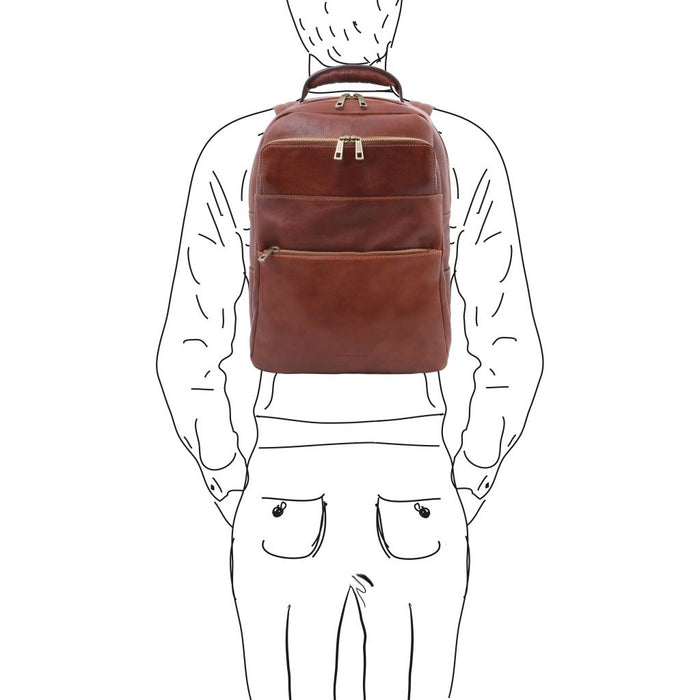 Melbourne - Leather Laptop Backpack (TL142205)