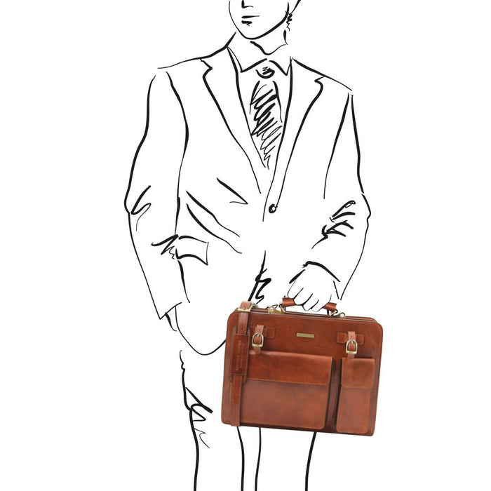 Venezia - Leather Briefcase 2 Compartments (TL141268)