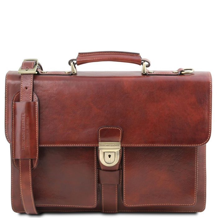 Assisi - Leather Briefcase 3 Compartments (TL141825)
