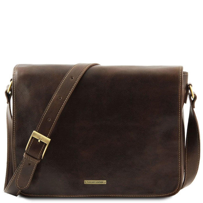 Messenger Double - Crossbody Leather Bag (TL90475)