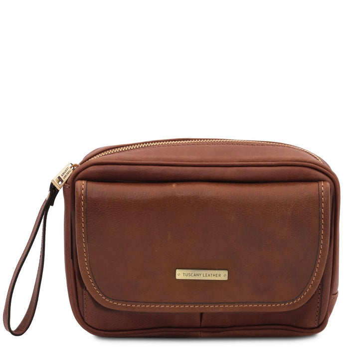 Ivan - Leather handy wrist bag for men (TL141830)