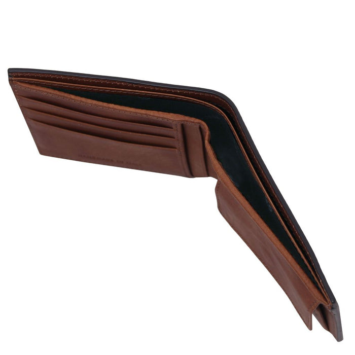 Exclusive 2 fold leather wallet for men with coin pocket (TL142552)