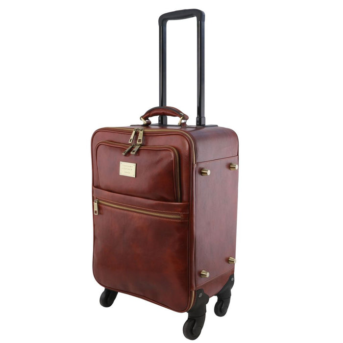 TL Voyager - 4 Wheels Vertical Leather Trolley (TL141911)