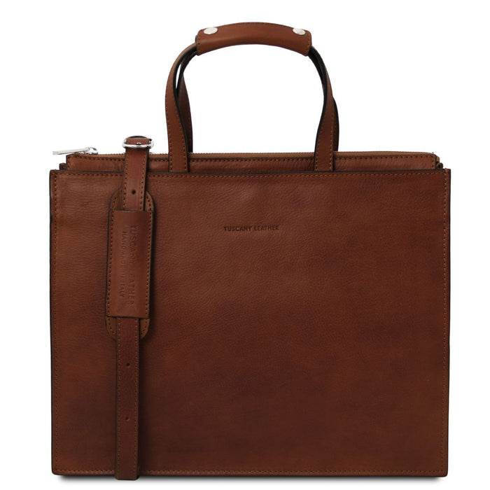 Palermo - Leather Briefcase 3 Compartments For Women (TL142452)